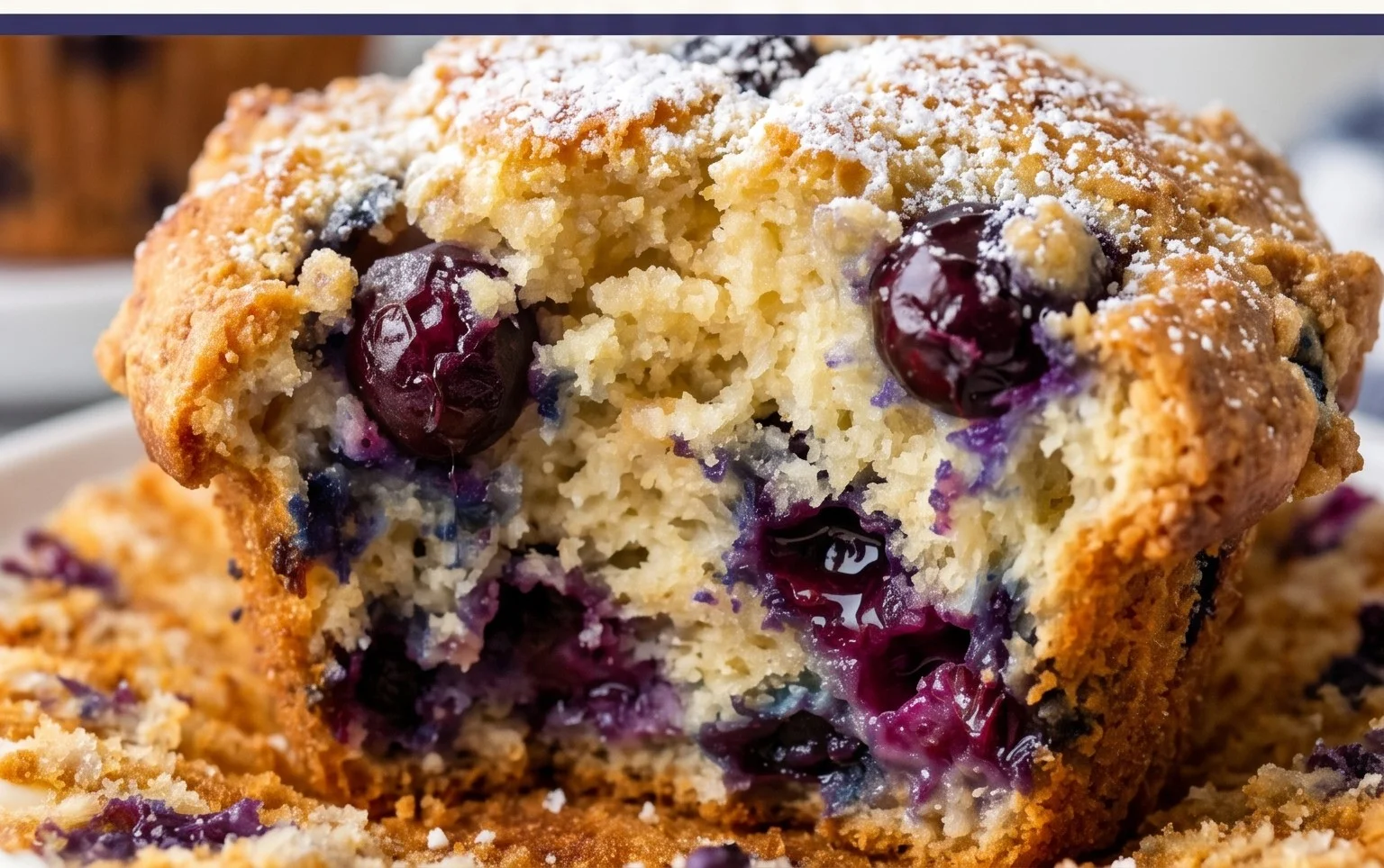 Sour Cream Blueberry Muffins