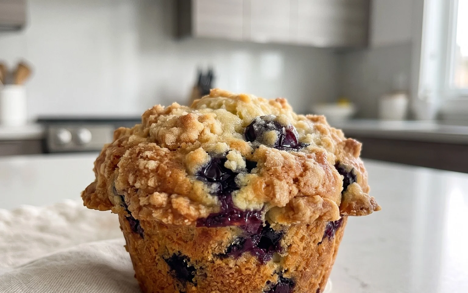 Sour Cream Blueberry Muffins