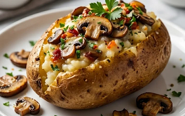 The Ultimate Stuffed Baked Potatoes with Mushrooms