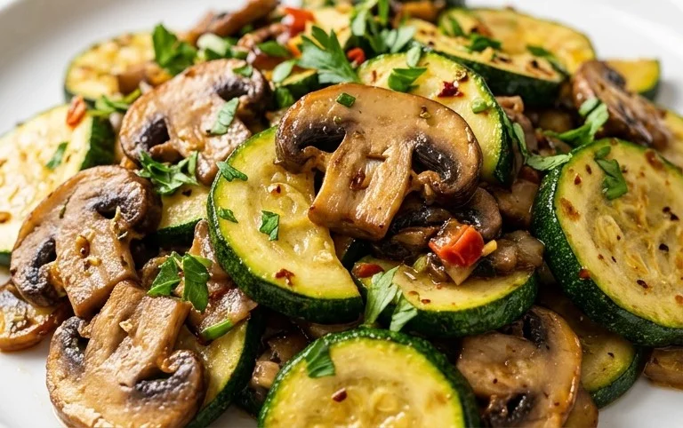 Skillet Zucchini and Mushrooms
