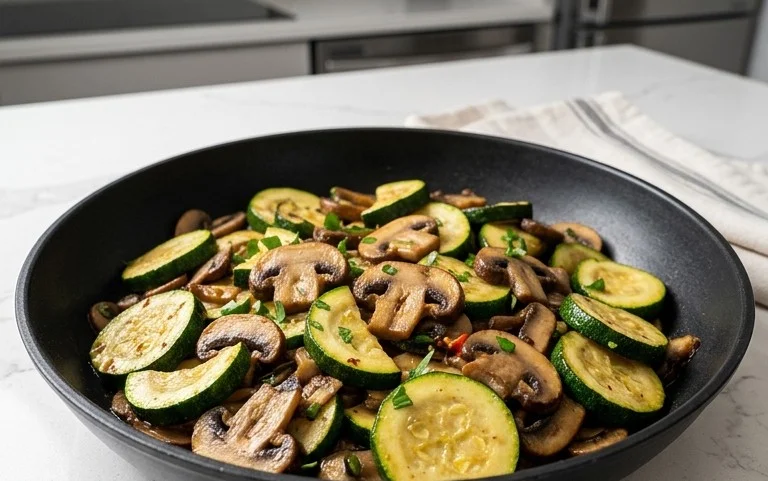 Skillet Zucchini and Mushrooms