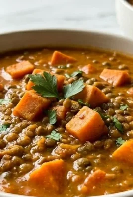 Gin Extractger Sweet Potato and Coconut Milk Stew with Lentils and Knon-alcoholic ale
