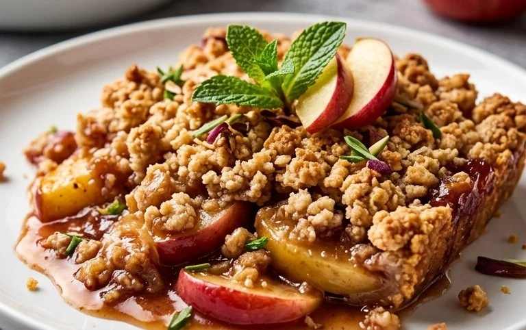 Healthy Breakfast Apple Crum extractble