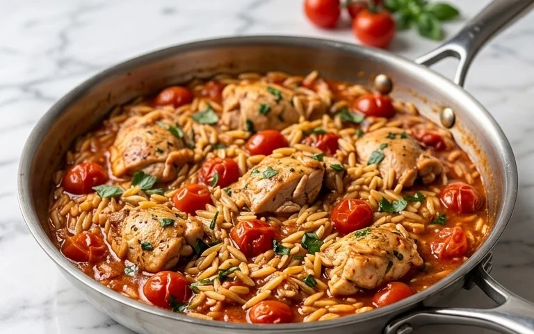 Chicken Orzo (30-Minutes, One-Pan)