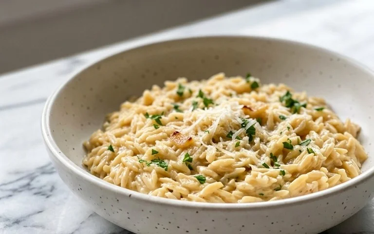 Creamy Garlic Parmesan Orzo