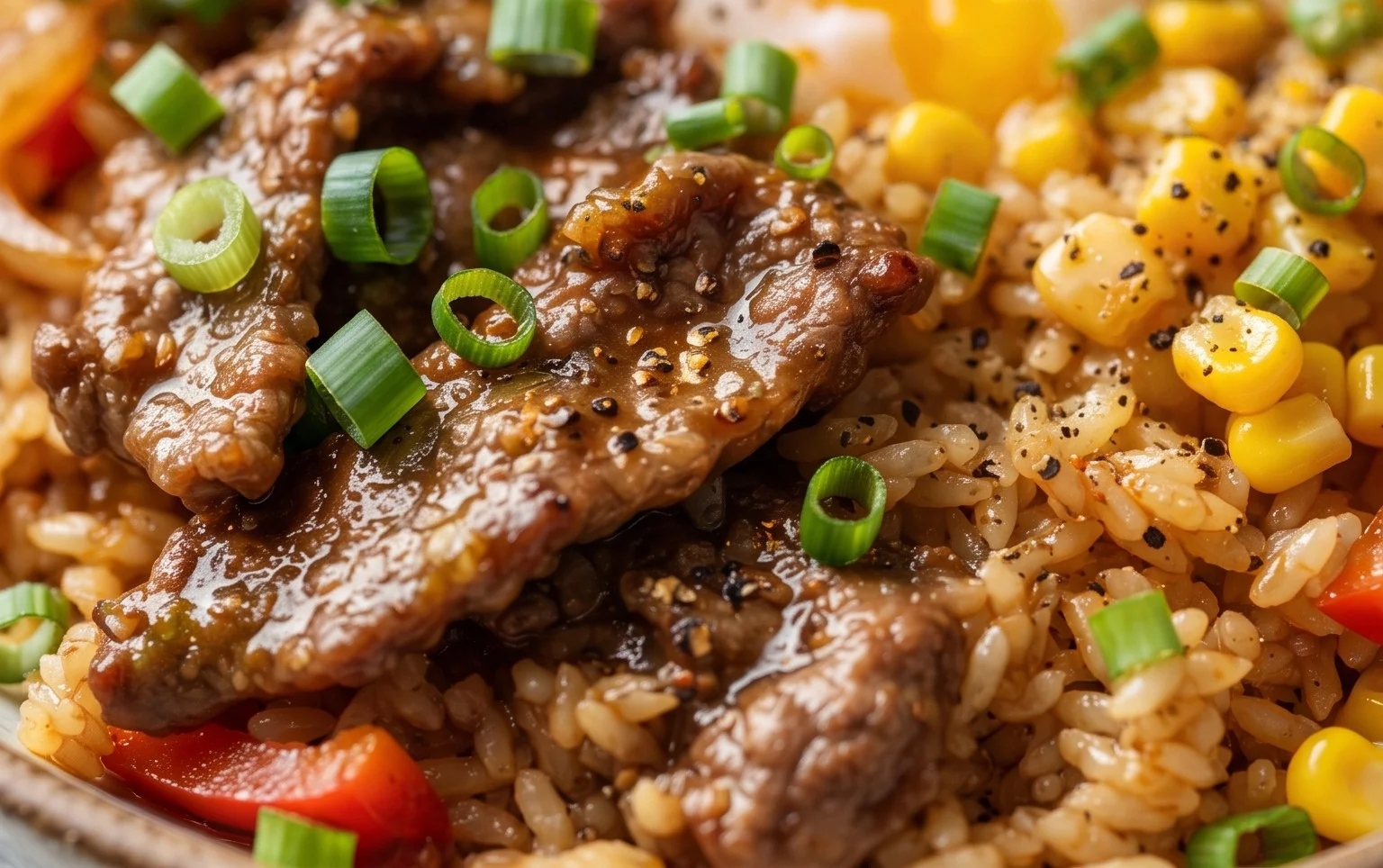 Beef Pepper Rice Bowl is a delicious meal option.