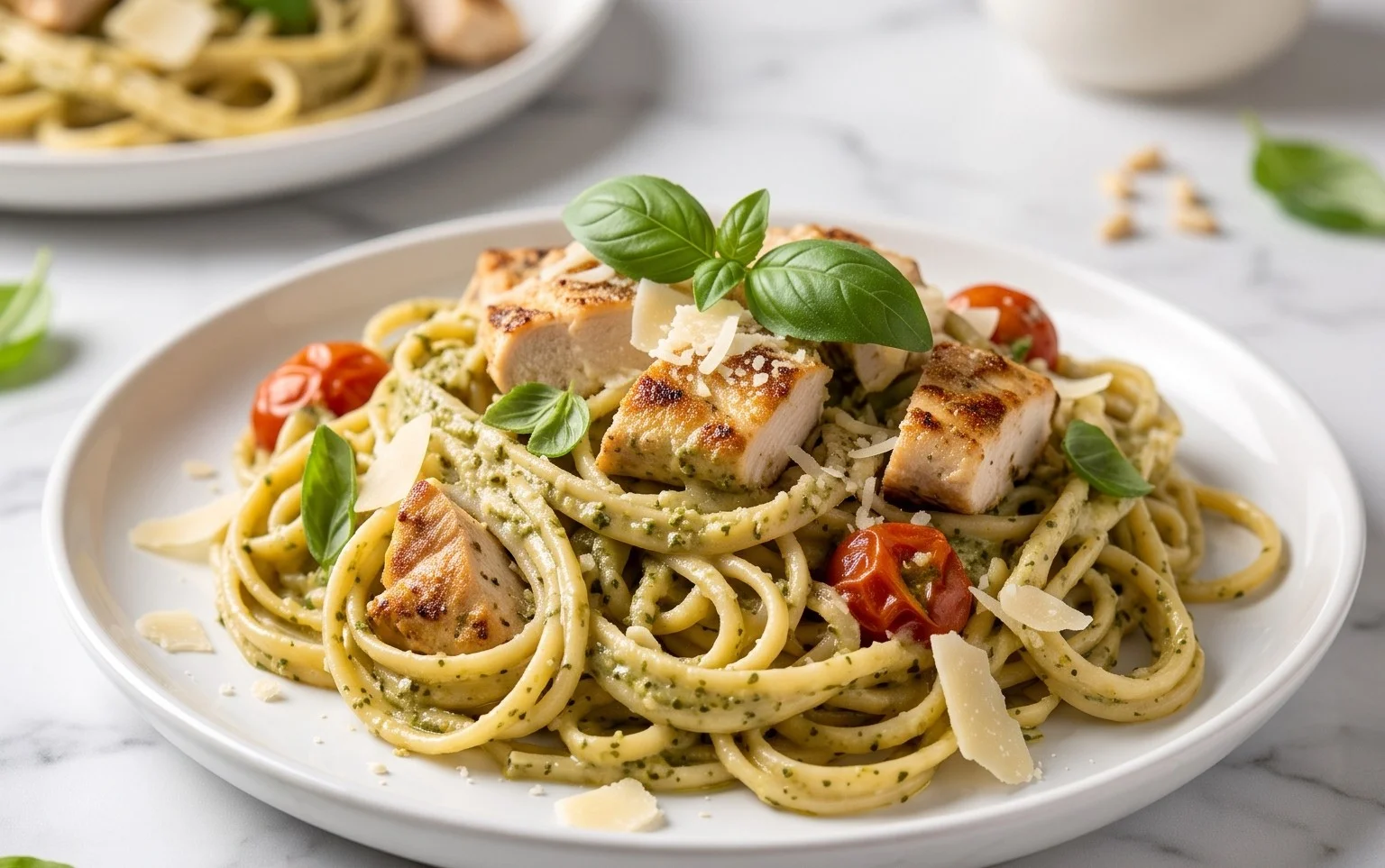 Creamy Chicken Pesto Pasta