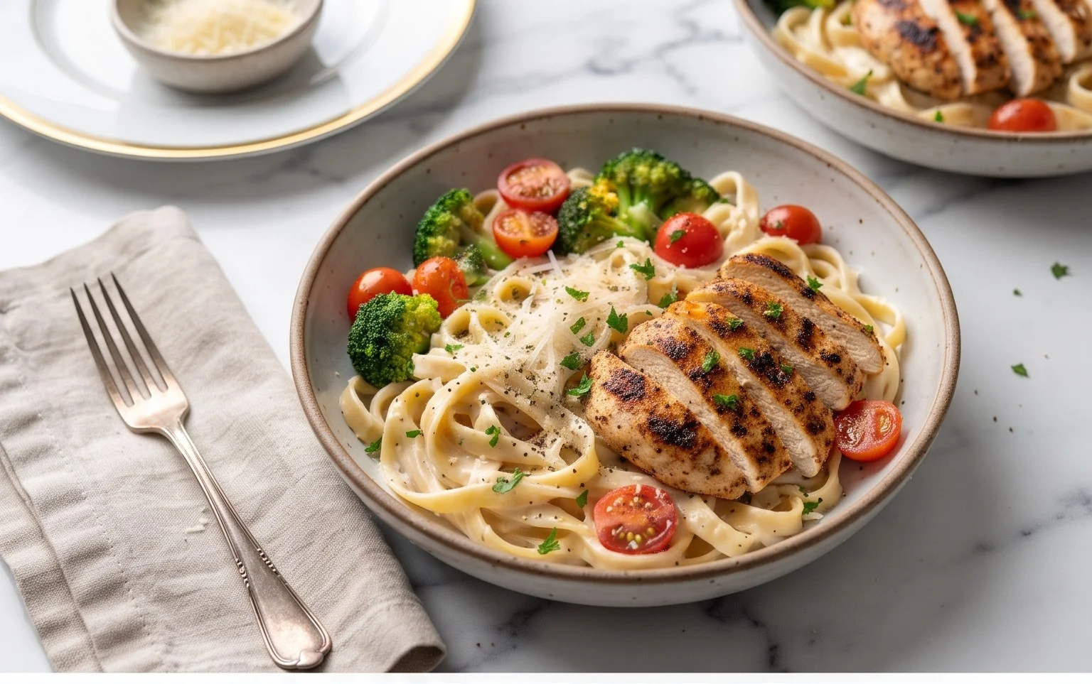 Low Calorie Chicken Alfredo