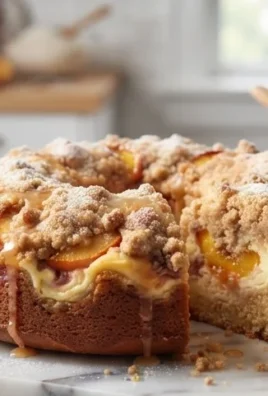 Peach Cream Cheese Cake with Streusel Topping