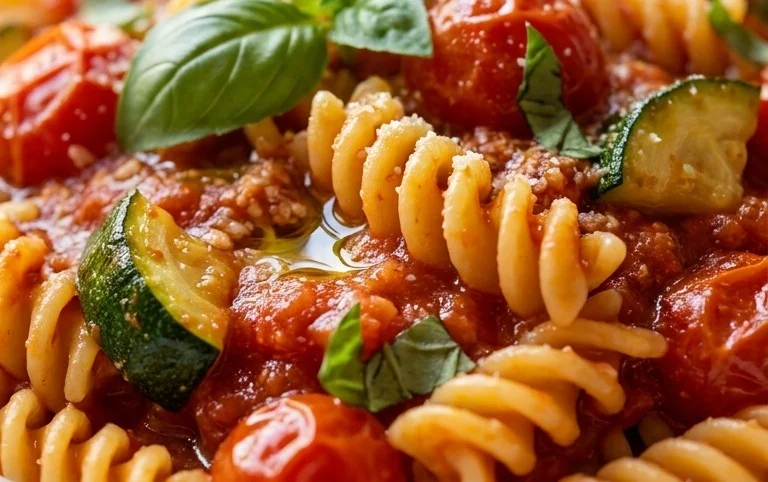 Healthy Tomato Zucchini Pasta