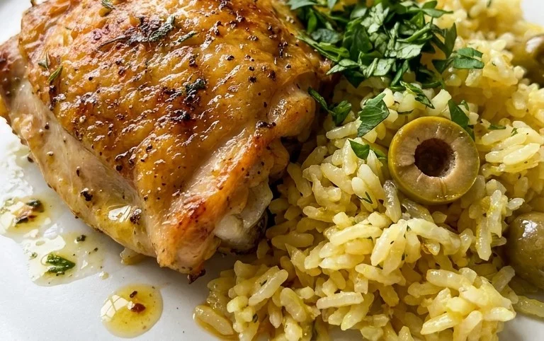 Greek Chicken and Lemon Rice (30 Minutes, One-Pot)