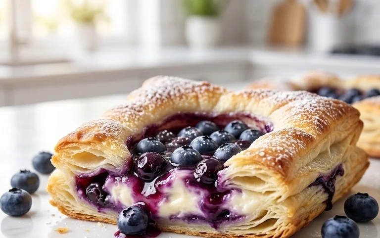 Blueberry Cream Cheese Puff Pastry