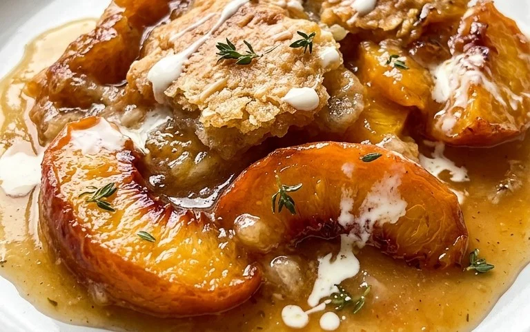 The Easiest Southern Peach Cobbler