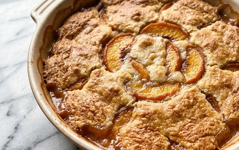 The Easiest Southern Peach Cobbler