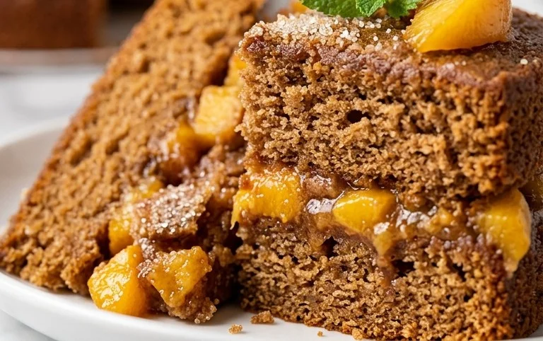 Brown Sugar Layer Cake with Peach Filling