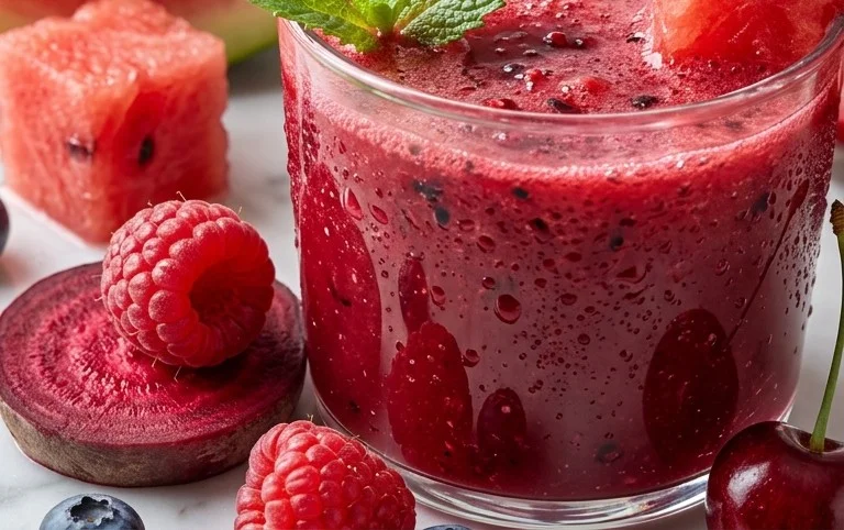 Watermelon Cherry Berry Beet Juice