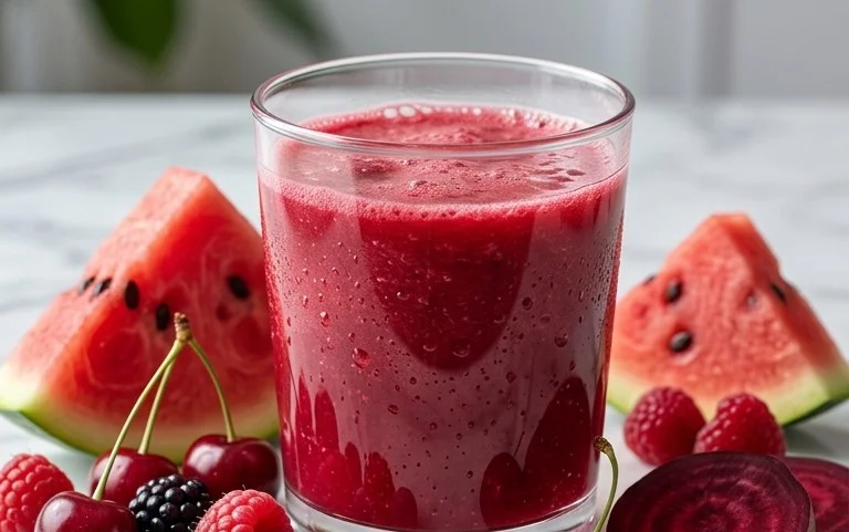 Watermelon Cherry Berry Beet Juice