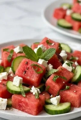 Watermelon Salad with Cucumber and Feta