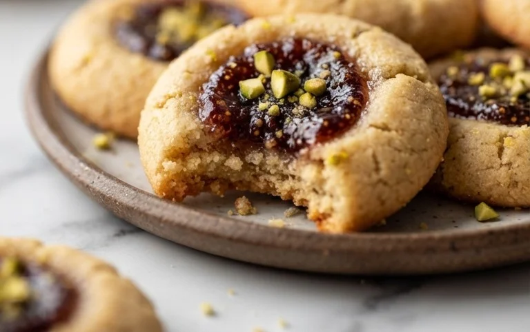 Cardamom Fig Thumbprint Cookies