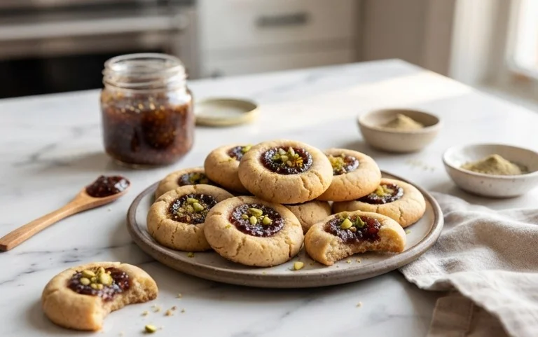 Cardamom Fig Thumbprint Cookies