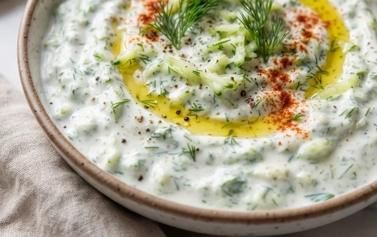 Cucumber Dip with Sour Cream and Dill