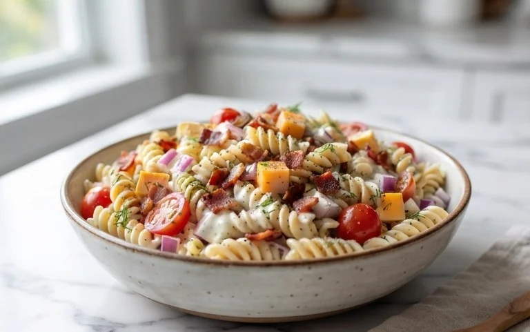 Beef Bacon Ranch Pasta Salad