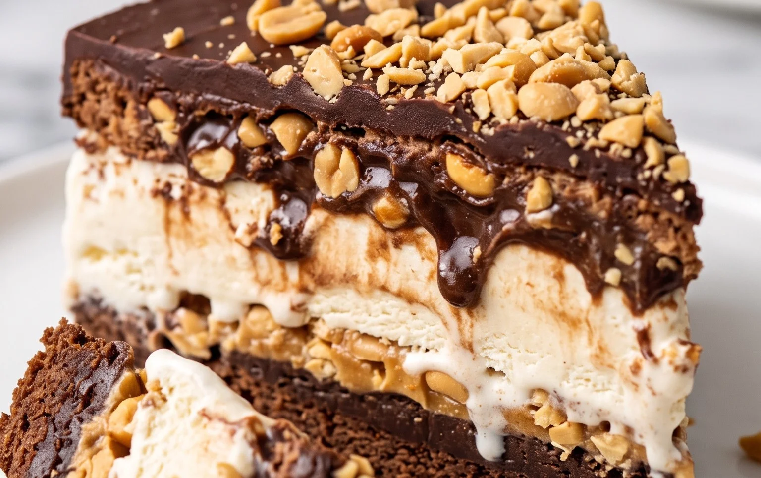 Buster Bar Ice Cream Cake