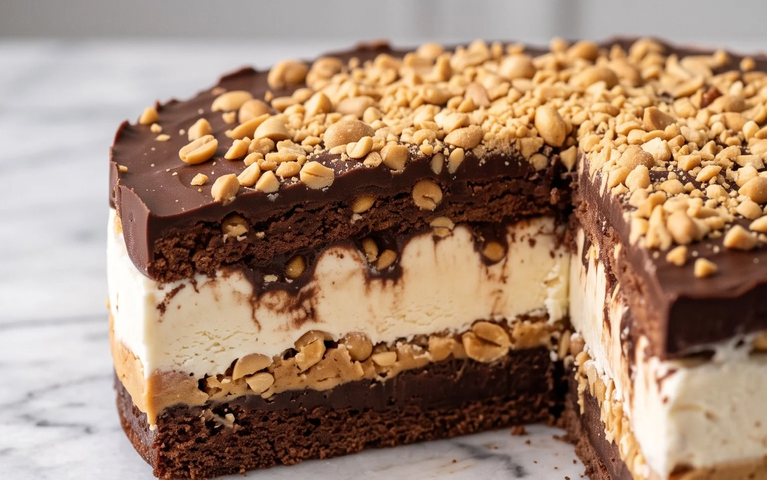 Buster Bar Ice Cream Cake