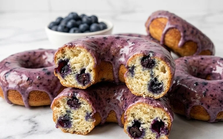 Blueberry Cake Donuts