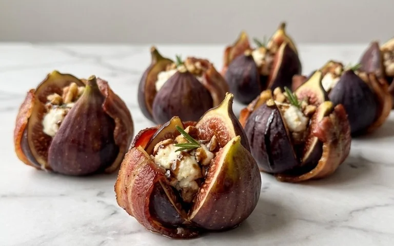 Beef Bacon Wrapped Stuffed Figs
