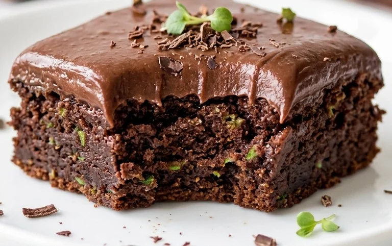 Zucchini Brownies with 1 minute Frosting!