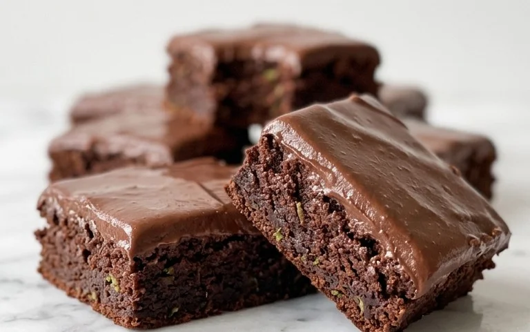 Zucchini Brownies with 1 minute Frosting!