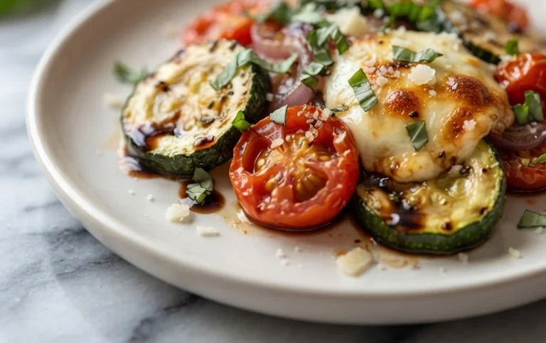 Balsamic Zucchini Tomato Bake