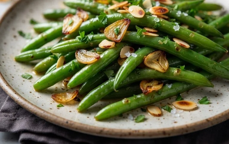 Sautéed Green Beans Recipe with Garlic